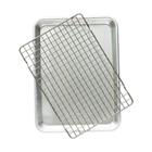 Nordic Ware Naturals quarter sheet uunipelti ritilällä Hopea