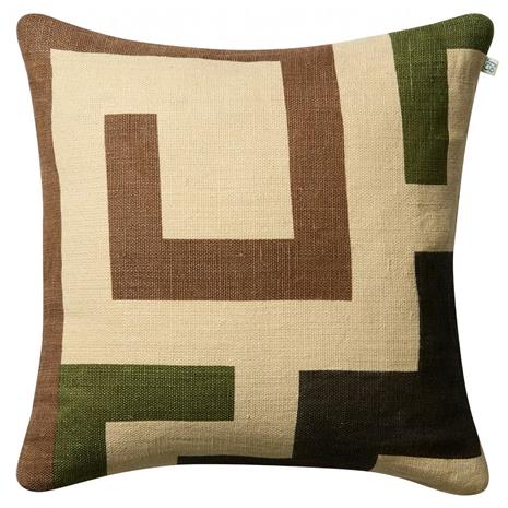 Chhatwal & Jonsson Aman tyynynpäällinen 50x50 cm Taupe-cactus green-brown