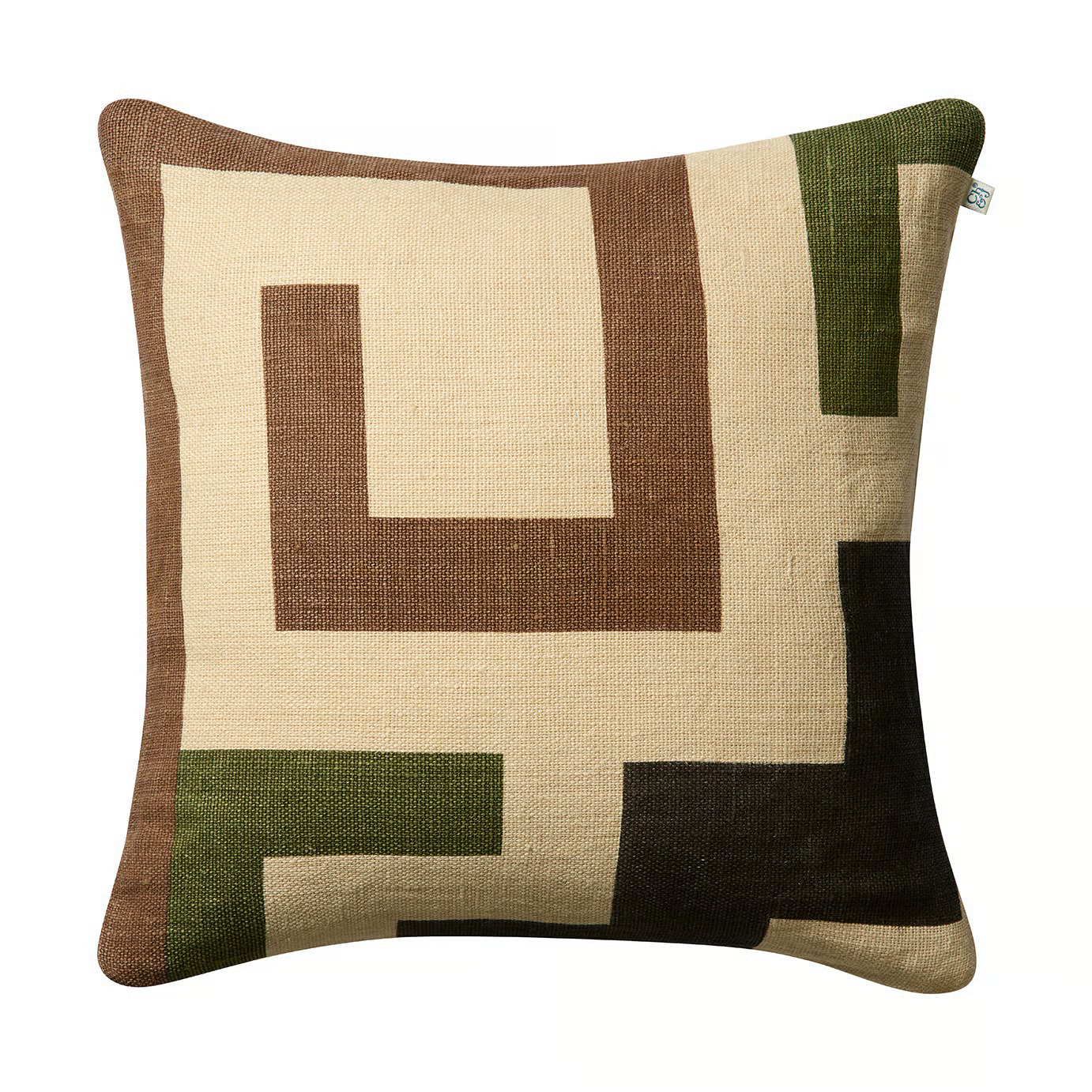 Chhatwal & Jonsson Aman tyynynpäällinen 50x50 cm Taupe-cactus green-brown