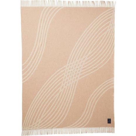 Lexington Waves Recycled Wool Jacquard Huopa 130x170 Cm /luonnonvalkoinen - Huovat & Peitteet Villa Beige - 12414002-2610-TH10