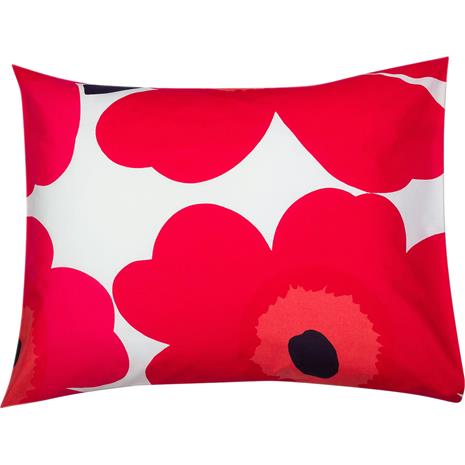 Marimekko Unikko Tyynynpäällinen 50x70 Cm Punainen / - Tyynyliinat Puuvilla Valkoinen - 074204-001