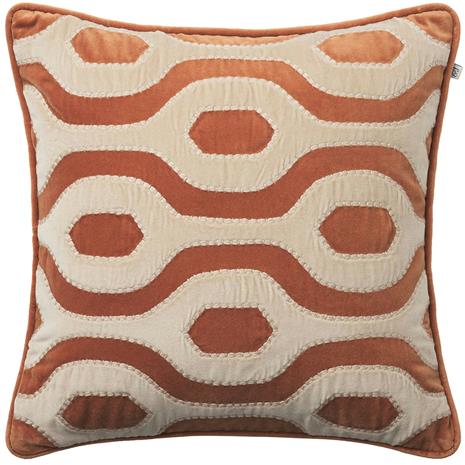 Chhatwal & Jonsson Varanasi Tyynynpäällinen /tan 50x50 Cm - Koristeyynyt & Suojukset Cotton Velvet Terracotta - CC570168-20V