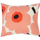Marimekko Unikko Tyynynpäällinen 50x60 Cm / Charcoal / Orange Red - Tyynyliinat Puuvilla Koralli - 075477-139