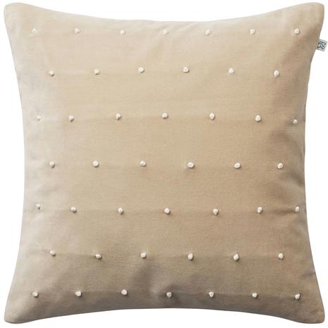 Chhatwal & Jonsson Roma Tyynynpäällinen Tan/off-white 50x50 Cm - Koristeyynyt & Suojukset Cotton Velvet Luonnonvalkoinen - CC030108-20V