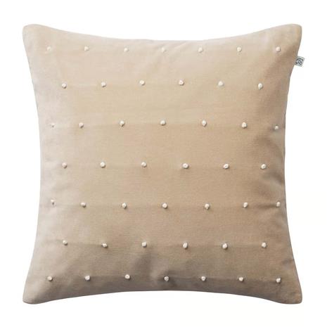 Chhatwal & Jonsson Roma Tyynynpäällinen Tan/off-white 50x50 Cm - Koristeyynyt & Suojukset Cotton Velvet Luonnonvalkoinen - CC030108-20V