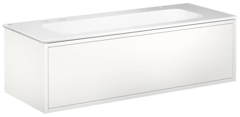 Gustavsberg Ducentic 120 cm 2 allasta 4 hanareikää, allaskaappi
