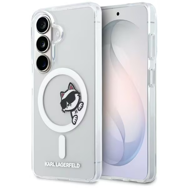 Karl Lagerfeld IML Peekaboo Karl&Choupette MagSafe Case for Samsung Galaxy S26 Plus - Transparent