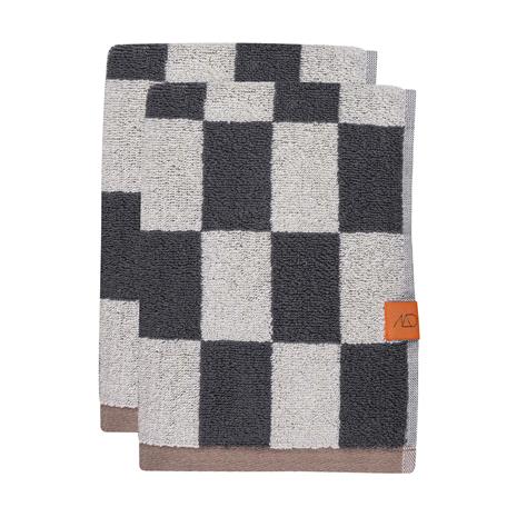 Mette Ditmer - RETRO guest towel - Dark grey - 2-pack