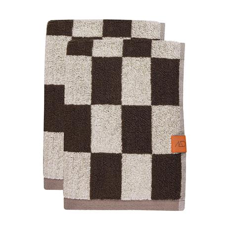 Mette Ditmer - RETRO guest towel - Chocolate - 2-pack