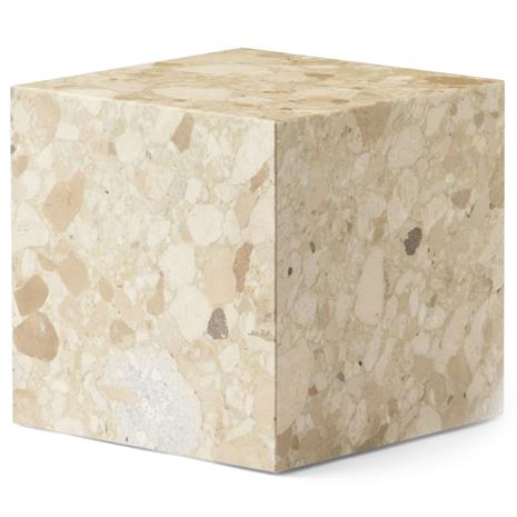 Audo Copenhagen Plinth Cubic Sivupöytä 40x40 Cm Kunis Breccia - Sivupöydät & Apupöydät Marmori Sand - 7010130