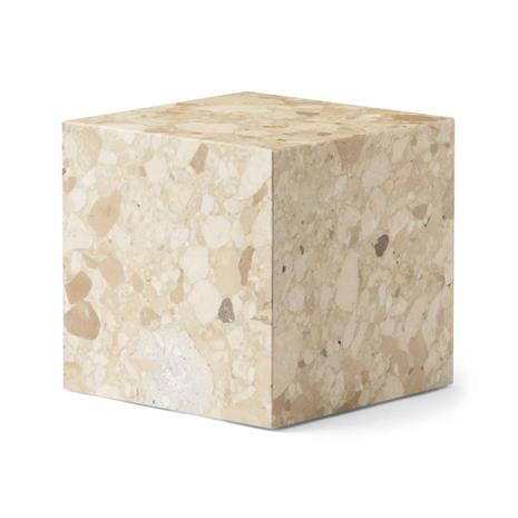 Audo Copenhagen Plinth Cubic Sivupöytä 40x40 Cm Kunis Breccia - Sivupöydät & Apupöydät Marmori Sand - 7010130