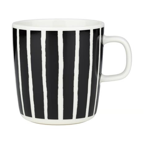 Marimekko Piccolo muki 4 dl Musta-valkoinen