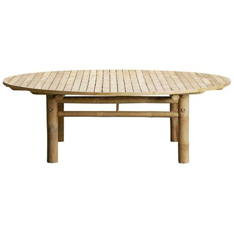 Tine K Loungepöytä Luonnonvärinen ä˜140 Cm - Sohvapöydät ulkona Bambu Luonnonvaalea - BAMTABLEO140X45