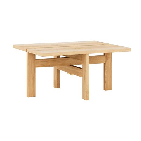 MOEBE Moebe rectangular coffee table -sohvapöytä small Tammi