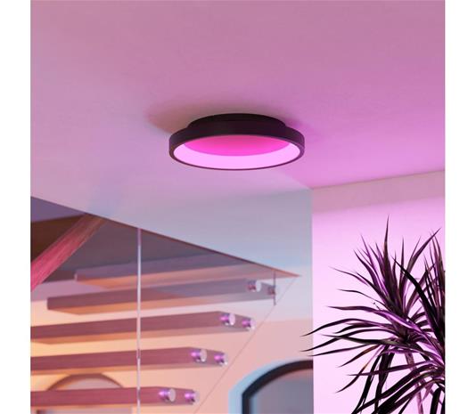 EGLO connect Smart-LED kattovalaisin Loretello-Z, pyöreä, musta