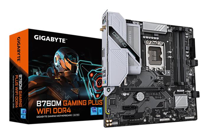 GIGABYTE B760M GAMING PLUS WIFI DDR4 Emolevy - Intel B760 - Intel LGA1700 socket - DDR4 RAM - Micro-ATX