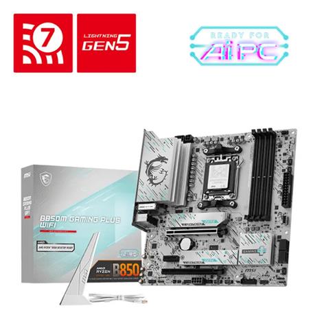 MSI B850M GAMING PLUS WIFI Emolevy - AMD B850 - AMD AM5 socket - DDR5 RAM - Micro-ATX