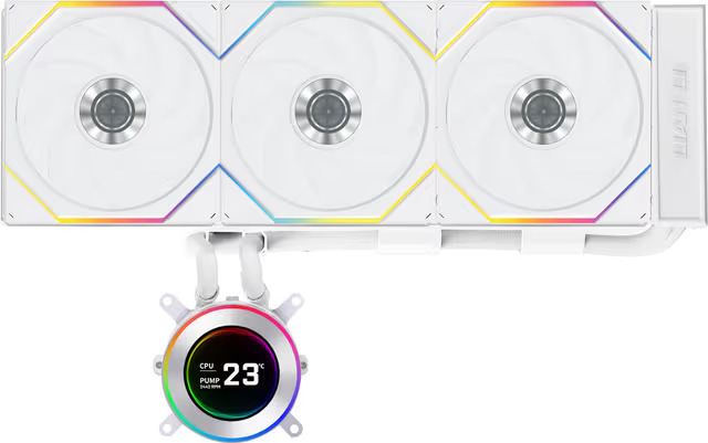 Lian Li Hydroshift II LCD-C 360TL Wireless White - CPU Vesijäähdytys - Max 28 dBA – kuva 3/8
