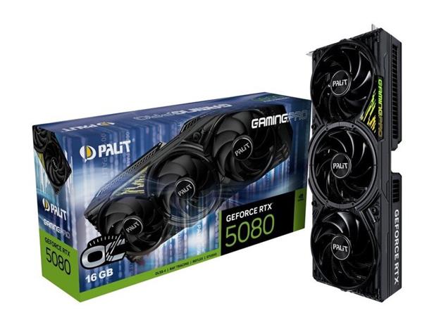 Palit GeForce RTX 5080 GamingPro OC 16 Gt GDDR7 -näytönohjain