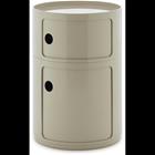 Kartell Componibili New Big Säilytys 2 Osiolla - Sivupöydät & Apupöydät Abs Dove Grey - 04922TO