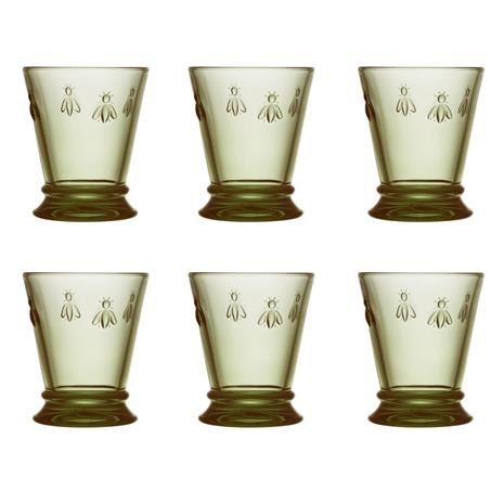 La Rochére Bee water glass green 6 kpl