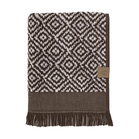 Mette Ditmer - MOROCCO towel - Chocolate / Off-white