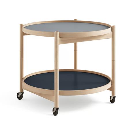 Brdr. Krä¼ger Bä¸lling Tray Table model 60 rullapöytä Water, öljytty pyökkirunko