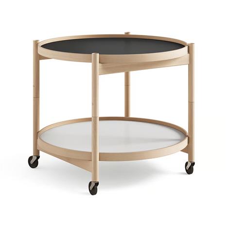 Brdr. Krä¼ger Bä¸lling Tray Table model 60 rullapöytä Base, öljytty pyökkirunko