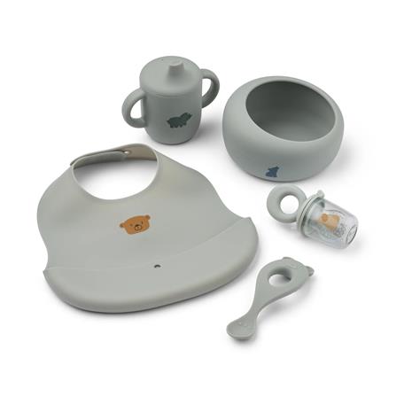 LIEWOOD Mileah Vauvan Ruokailusetti 5, Dove Blue