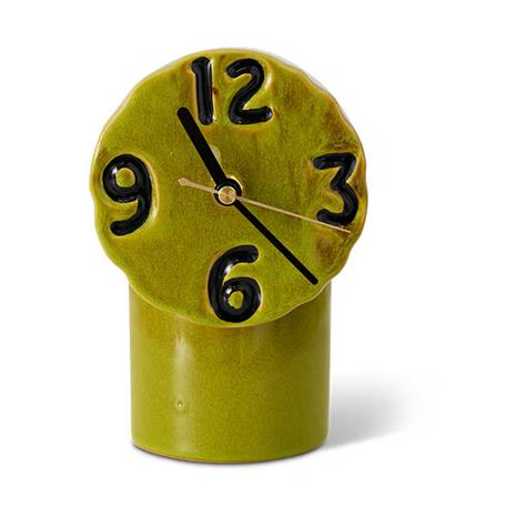 HKliving Retro keramiikkakello 18 cm Oliivi