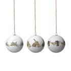 Design House Stockholm - Elsa Beskow joulupallo 3 kpl sammakko/kimalainen/turilainen