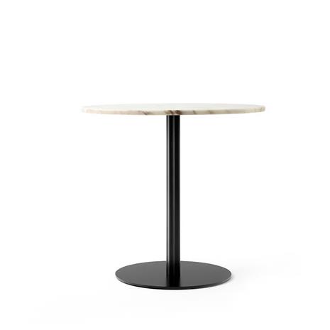 MENU Harbour Column -ruokapöytä Marble offwhite, ä¸ 80 cm, musta runko