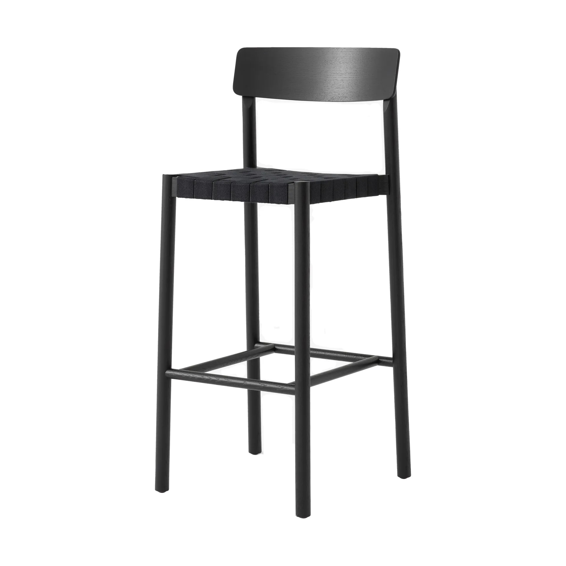 &Tradition Betty TK15 Bar Chair baarituoli 75 cm Mustalakattu saarni-musta pellava