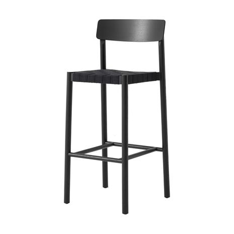 &Tradition Betty TK15 Bar Chair baarituoli 75 cm Mustalakattu saarni-musta pellava