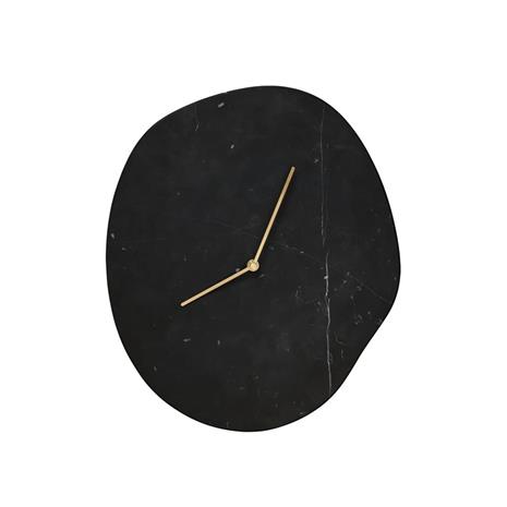 Ferm Living Melt seinäkello 28 x 33 cm Black marble – kuva 2/4