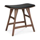 Ethnicraft Osso jakkara Teak-black leather
