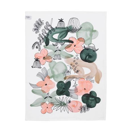 Arabia Kukkamaa keittiöpyyhe 50x70 cm Vihreä