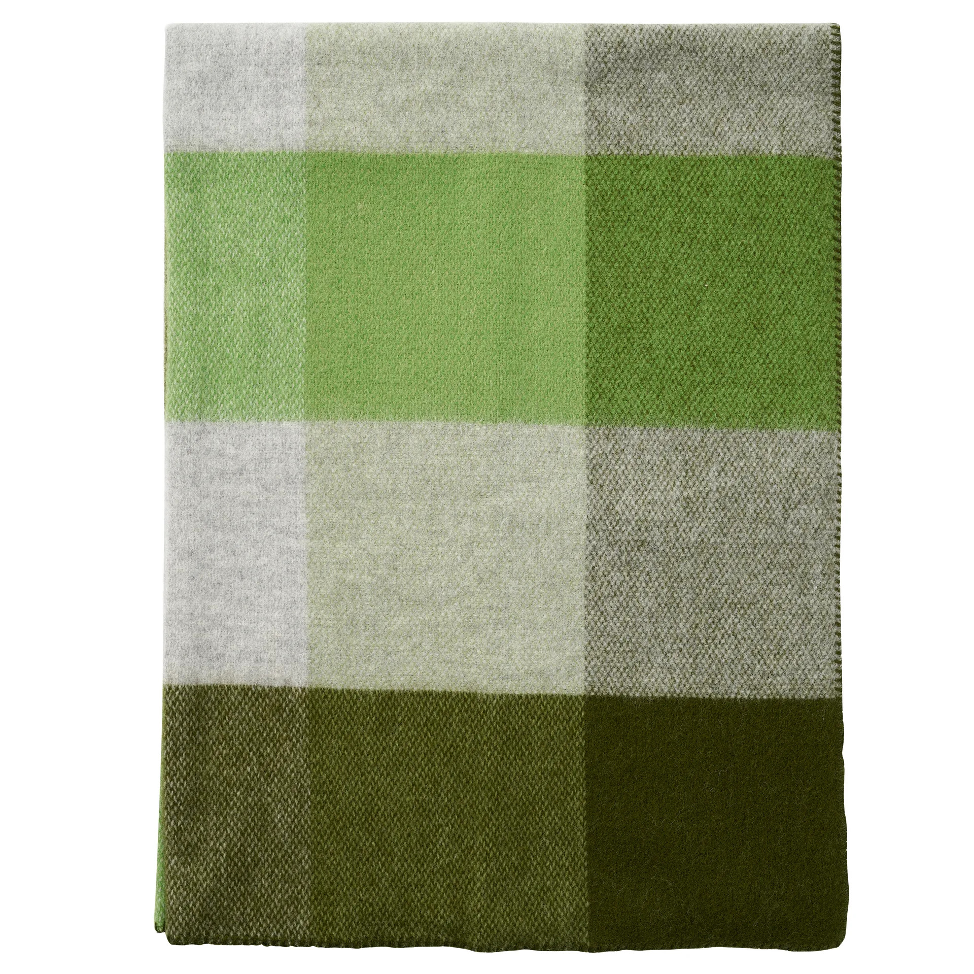 Klippan Yllefabrik Block villahuopa 130x180 cm Green