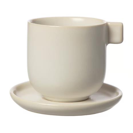 ERNST Coffee Cup With Saucer, White Sand