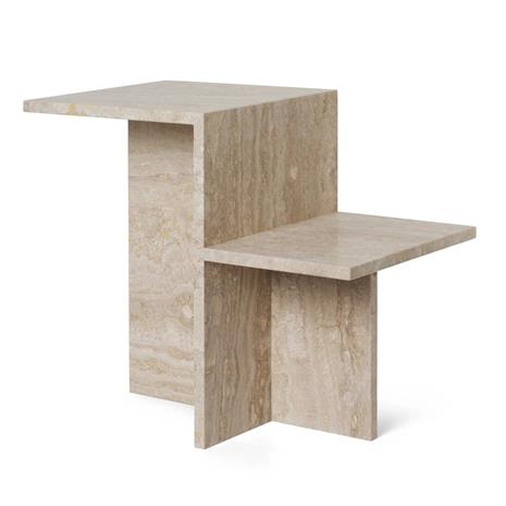 Ferm Living Distinct Side Table, Travertine – kuva 5/6
