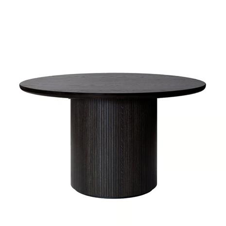 Gubi Moon Dining Table Round ä˜150 H73, Brown Black Oak Veneer