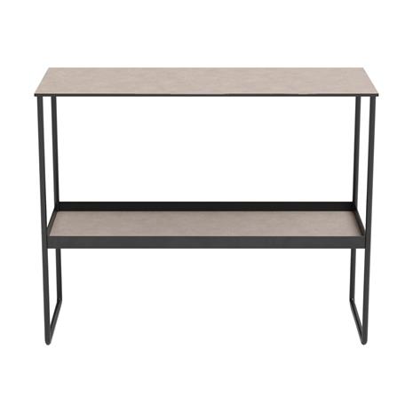 Lind DNA Console Table 2 Shelves, Bull Warm Grey