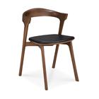 Ethnicraft Pyökki ruokatuoli Brown teak-musta nahka