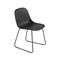 Muuto Fiber tuoli teräsjalat, muovinen istuinosa Black-Anthracite black – kuva 4