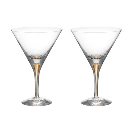 Orrefors Intermezzo martinilasi 25 cl 2 kpl Kulta
