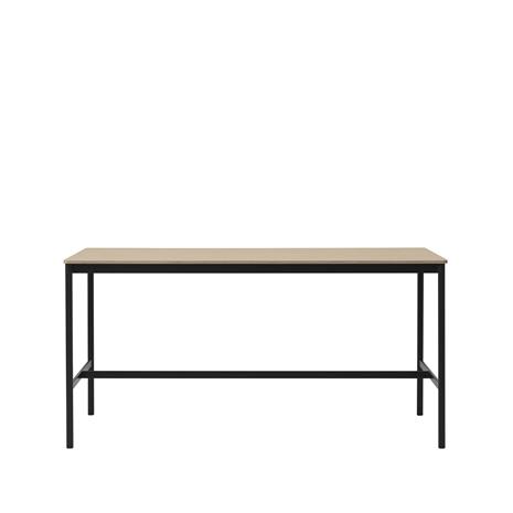 Muuto Base High -baaripöytä Oak, musta runko, vanerireuna, l 85 p 190 k 95
