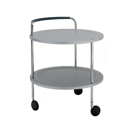 SMD Design Trolley Round basic -tarjoiluvaunu Vaaleanharmaa, kromirunko
