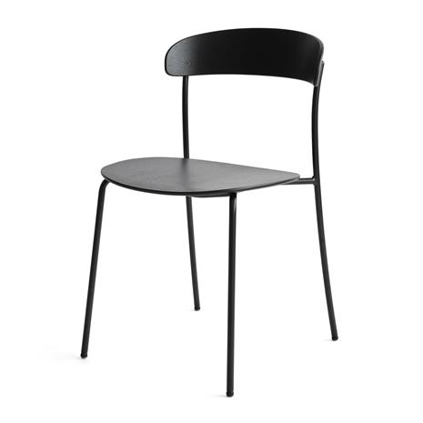 New Works Missing Chair Without Armrest, Black Oak