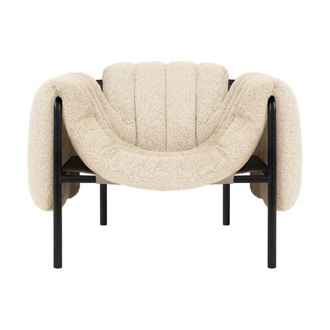 Hem Puffy lounge-nojatuoli Eggshell-black grey