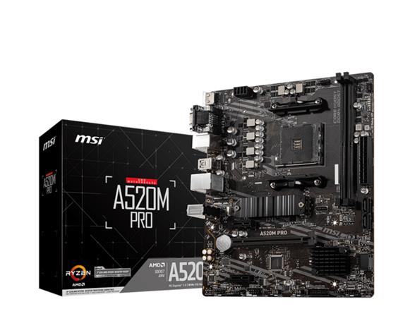 MSI A520M PRO - emolevy- micro-ATX -